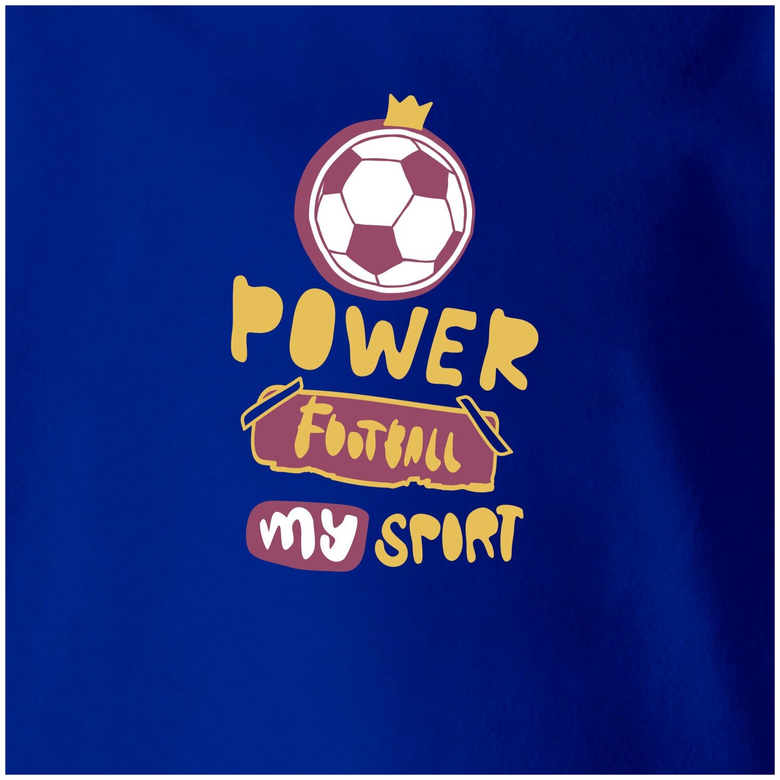 Детская футболка «Футбольный принт. Сила мяча.» (164, синий) - фотография № 3