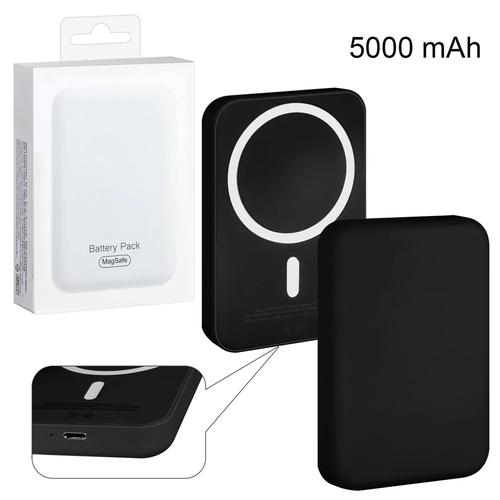 Магнитный аккумулятор магсейф MagSafe Battery Pack 5000 mAh 5W черный battery slim case iphone 13 pro