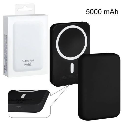 Магнитный аккумулятор магсейф MagSafe Battery Pack 5000 mAh 5W черный