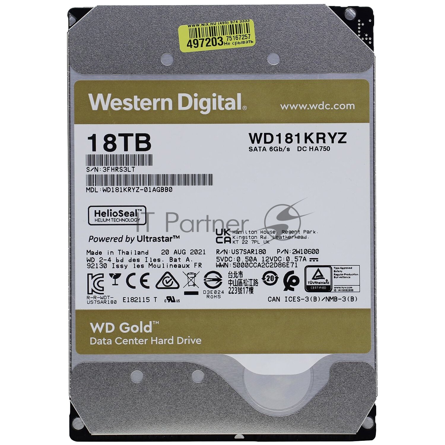 Жесткий диск WD Gold , 18ТБ, HDD, SATA III, 3.5" - фото №15