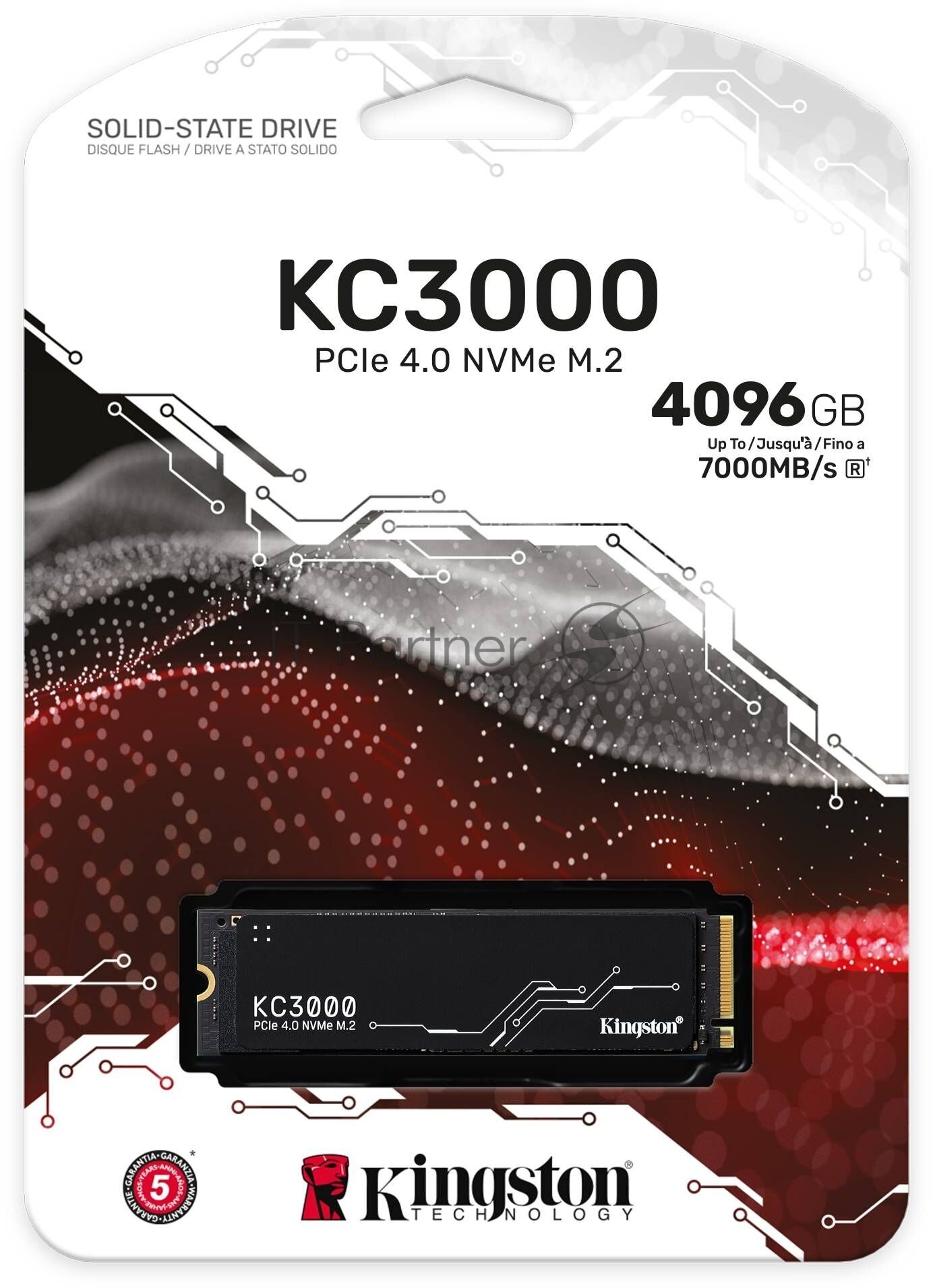 Накопитель SSD M.2 2280 Kingston KC3000 4TB PCI-E 4.0 x4 NVMe 3D TLC 7000/7000MB/s IOPS 1000K/1000K MTBF 2M 3,2 PBW graphen heatsink - фото №10