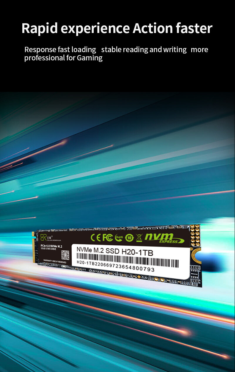 1 ТБ Внутренний SSD диск Billion Reservoir NVMe M2 PCI-E 40x4 (H20-1TB)