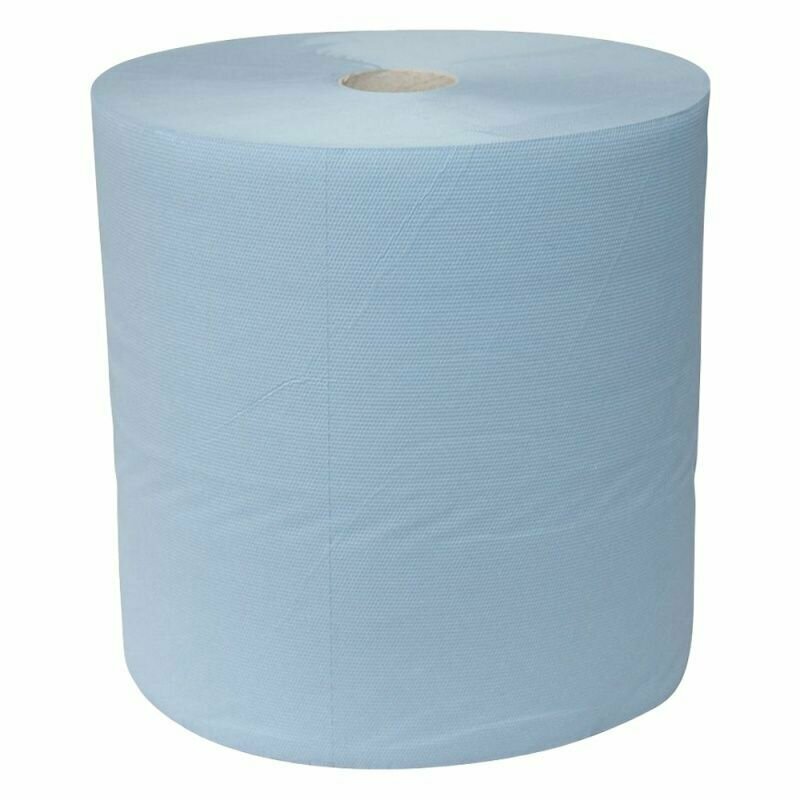 Бумага протирочная в рулоне ISISTEM ICLEAN ECO Extra, лист 23*35см, двухслойная, голубая, 1000 листов.