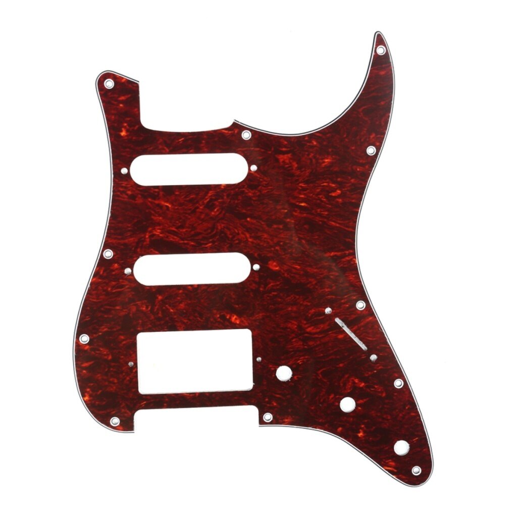 Защитная накладка электрогитары Fender Stratocaster HSS, 4 слоя, черепаший панцирь, Musiclily MX0330 — фото 4
