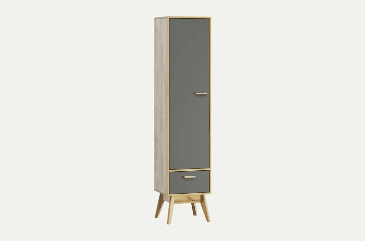 Распашной шкаф Нордик-1 Wood Grey, 42 см х 40 см х 185 см