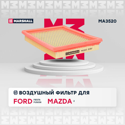 фото Фильтр воздушный marshall ma3520 для ford fiesta v 02-, ford fusion 02-, mazda 2 (dy) 03- // кросс-номер mann c 2244