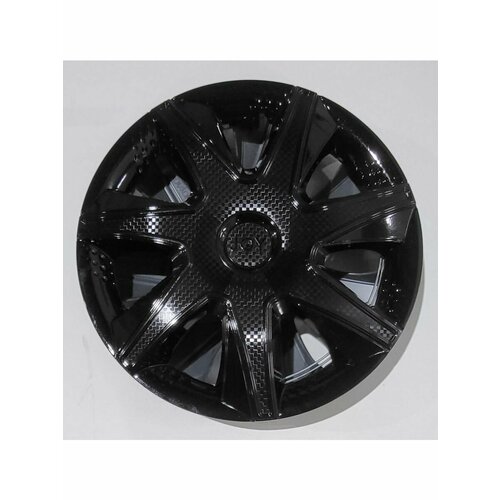 Колпаки автомобильные джой черный глянец 15, 4 шт.