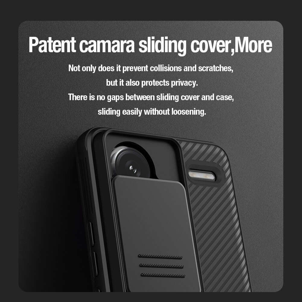 Чехол усиленный с защитной шторкой для камеры от Nillkin на Xiaomi Redmi Note 13 Pro+, серия CamShield Pro Case — фото 1