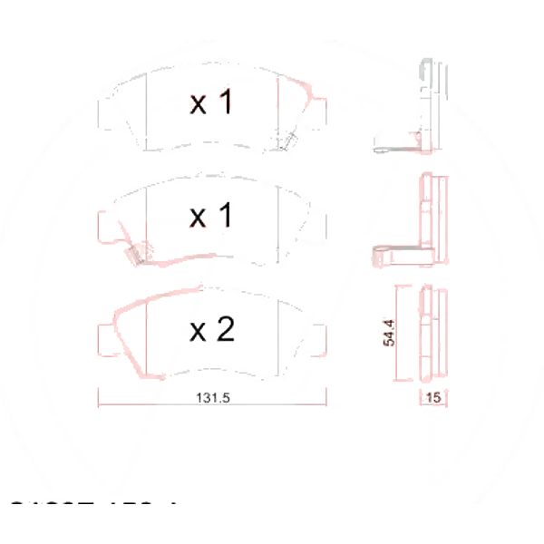 ZIMMERMANN 21697.150.1 (06450S2G000 / 45022S04505 / 45022S04602) колодки пер Honda (Хонда) Civic (Цивик) 91-96 / Jazz (Джаз) 1.2