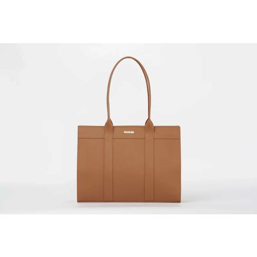 Сумка тоут MAKLER, фактура гладкая, черный