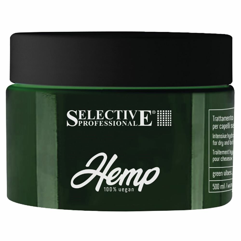 Маска увлажняющая для сухих и ломких волос 500 мл HEMP Selective Professional