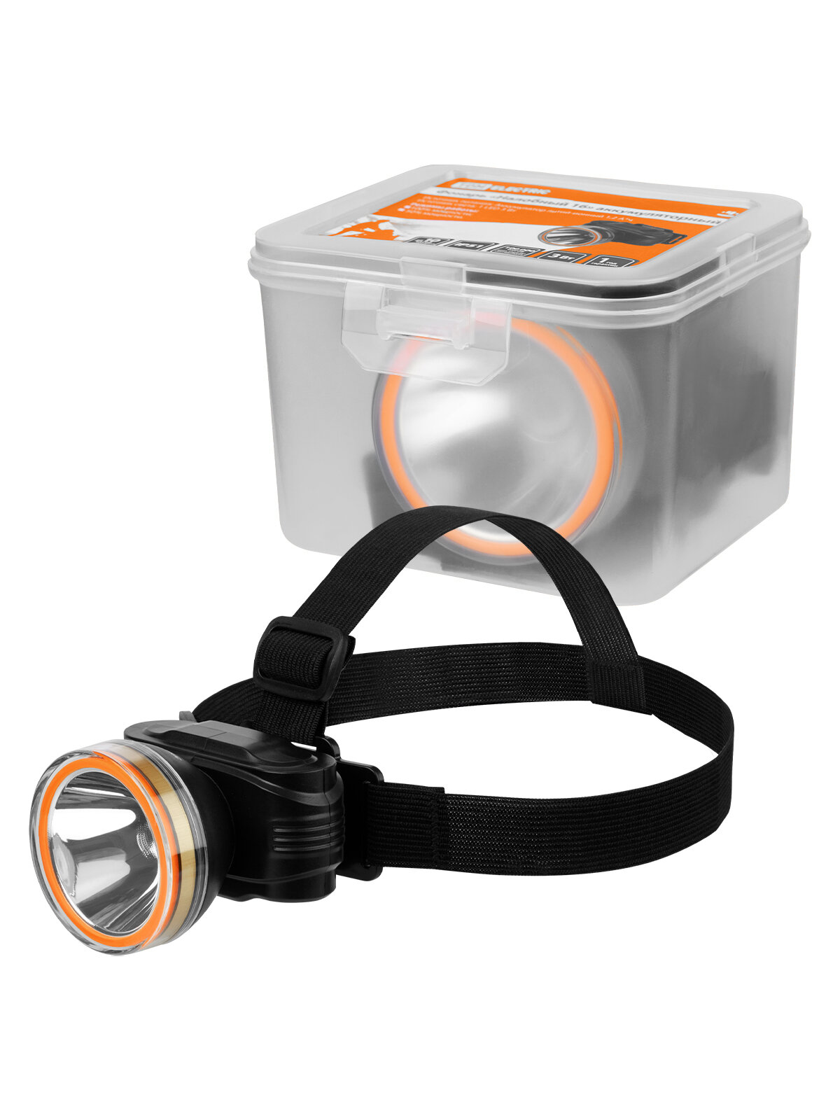 Фонарь «Налобный 16» аккум, 3 Вт LED, Li-Ion 3,7 В1,2А*ч, 200 лм, 230 В, TDM SQ0350-0077