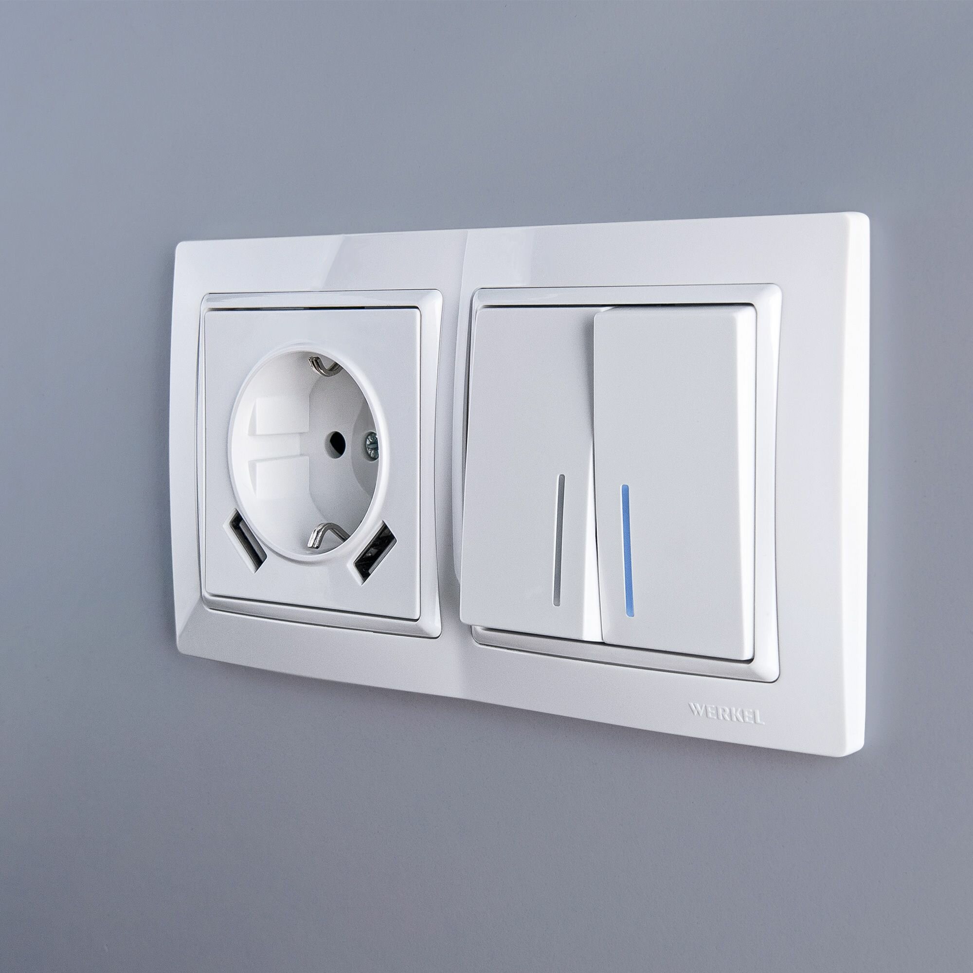 Рамка на 2 поста Werkel Snabb basic (Белый) — фото 1