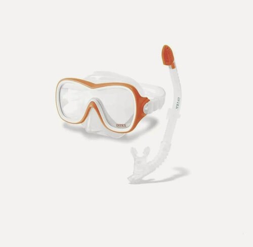 Изображение товара Набор для плавания, маска и трубка Intex 55647 "Wave Rider Swim Set" от 8 лет, оранжевый
