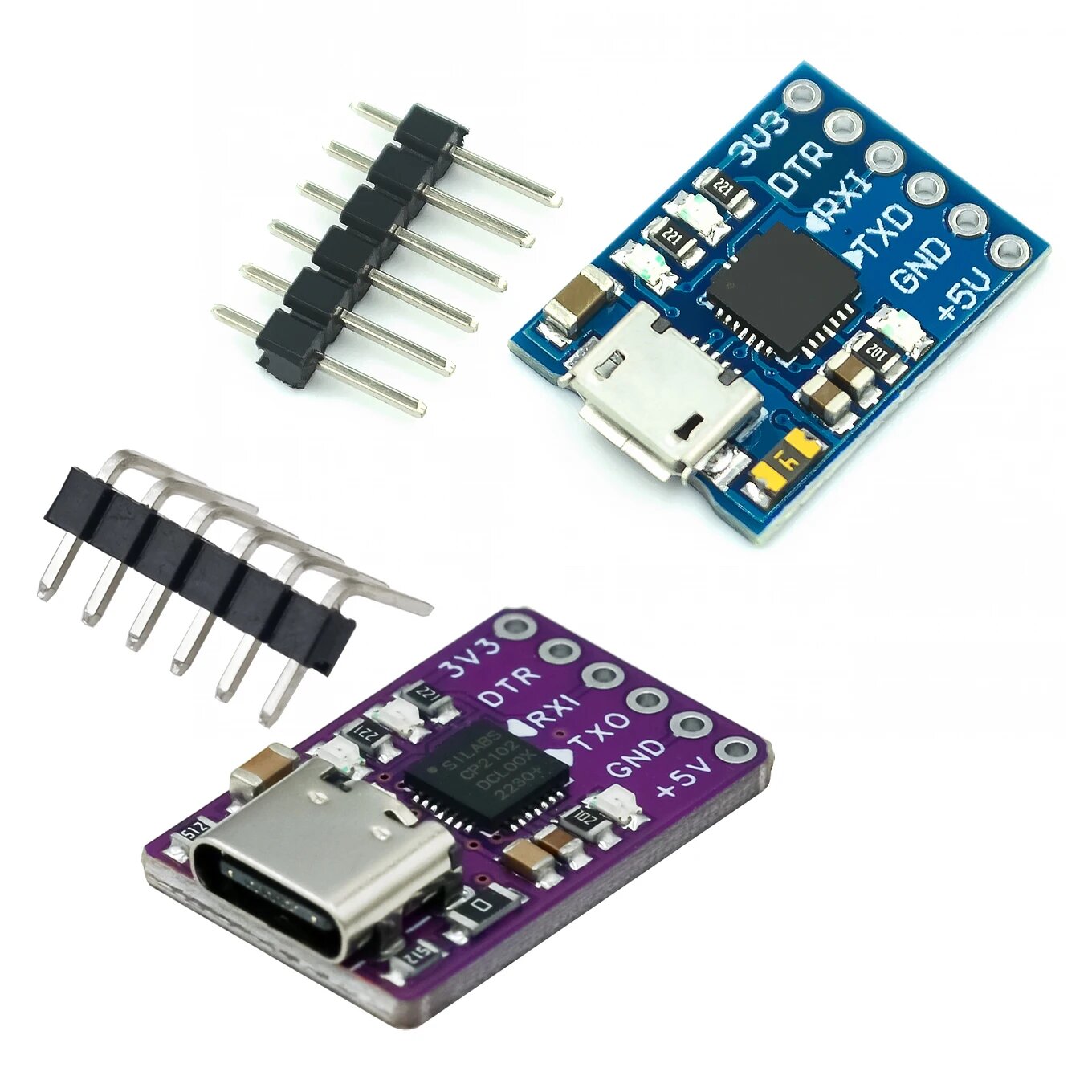 MCU2012 CP2102 Модуль MICRO USB в UART TTL 6-контактный последовательный преобразователь UART STC Замена FT232, CP2102 TYPE-C 1PCS