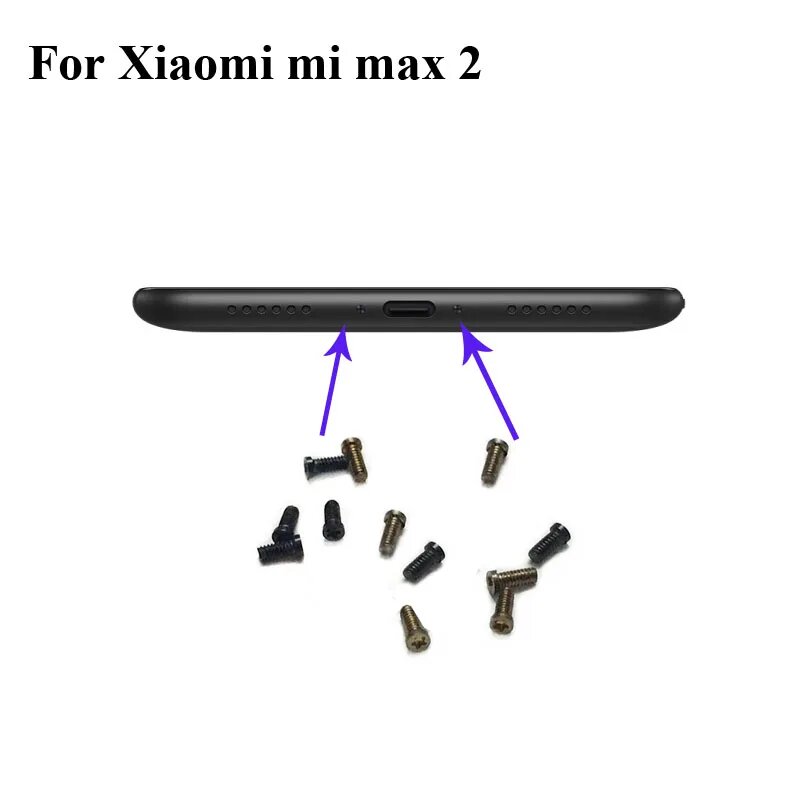 2 шт, винты для Xiaomi Mi Max 3 черный