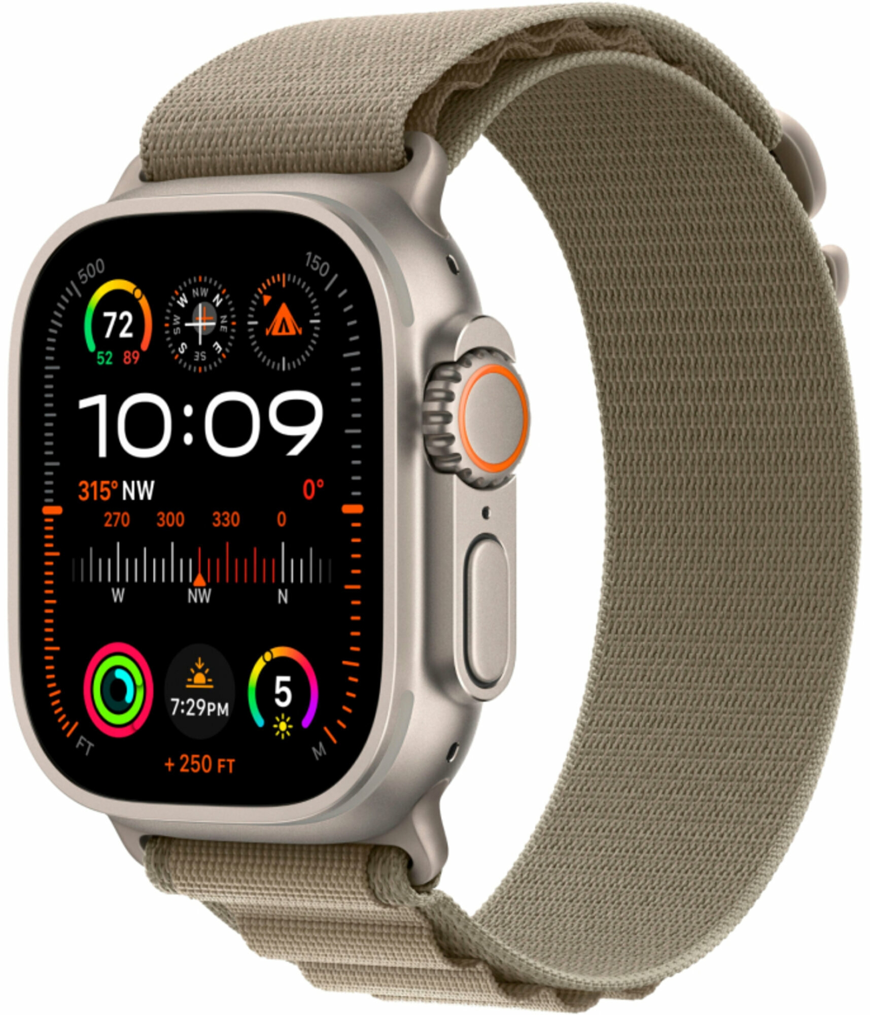 Apple Умные часы Apple Watch Ultra 2 49 мм Titanium Case with Alpine Loop (49mm, Оливковый, L)