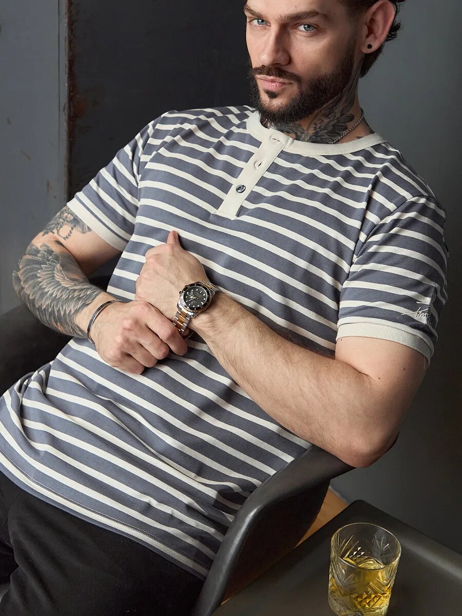 Футболка PossRis, размер 48-50, синий