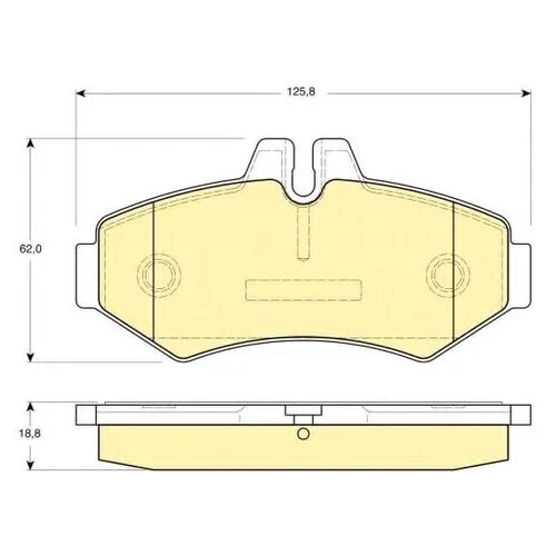 Комплект задних тормозных колодок Girling 6113994 для Mercedes G-CLASS W461, W463, SPRINTER 901, 902,903,904,909; VW LT 2835 II 2DB II,