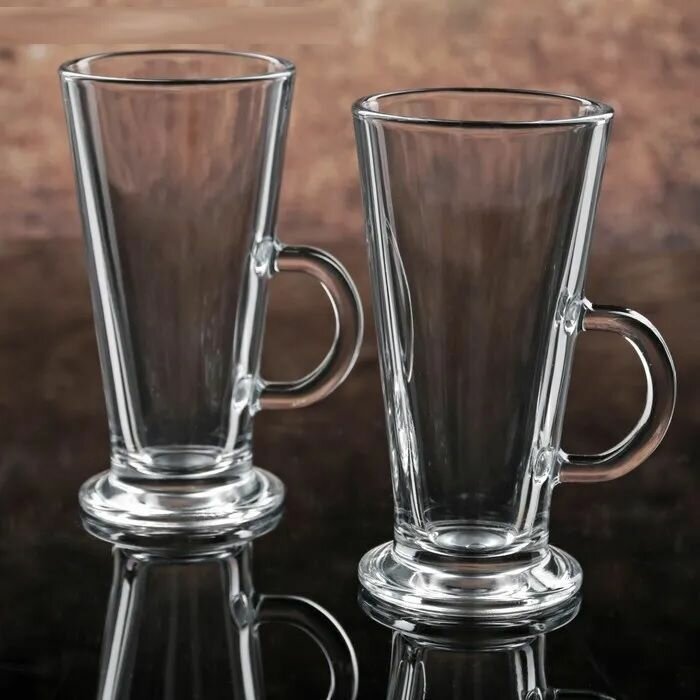 Набор кружек Pasabahce Pub Latte, 263 мл, в наборе 12 штук, стекло, прозрачные — фото 1