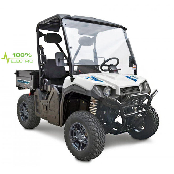 Вездеход электрический GreenCamel Linhai UTV LH50DU (4kW AC, R12 литые) LUX, кабина 2 места, самосвал, утилитарный
