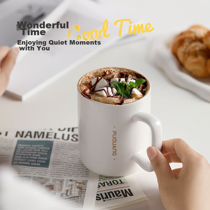 Fuguang Mug, Large Capacity Couple's Water Cup, Home And Office Coffee Mug, Milk Cup, Breakfast Cup for Men And Women