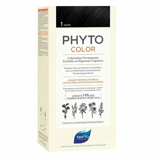 фото Phyto phytocolor краска для волос, 1 черный, 60 мл