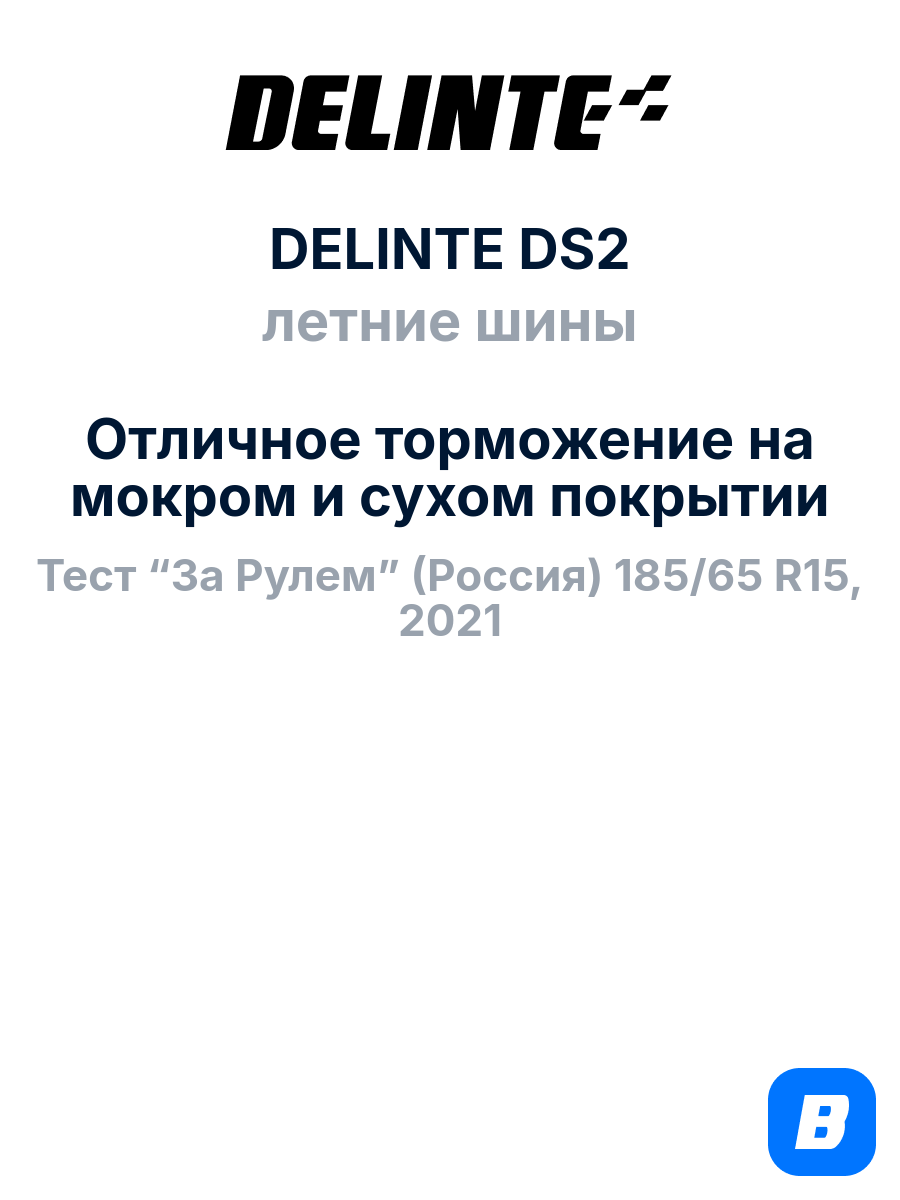 Летние шины DELINTE DS2 215/45R17 91W XL — фото 1