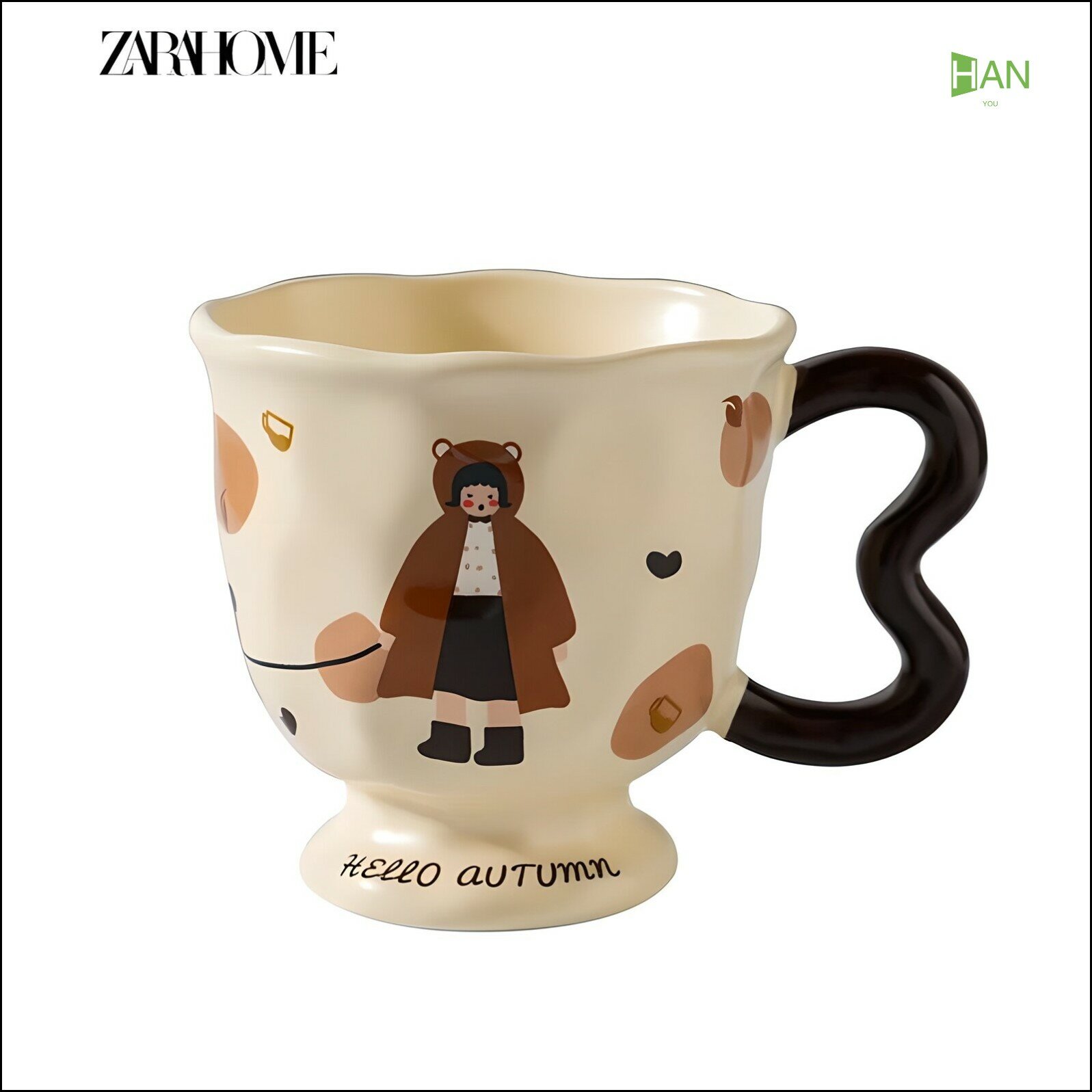 Эксклюзивный керамический стакан Zara Home 400 мл в оттенке G256