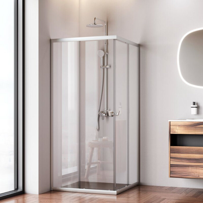 Душевой уголок AM.PM Sunny W87G-403-9090-MT 90x90 см серебро