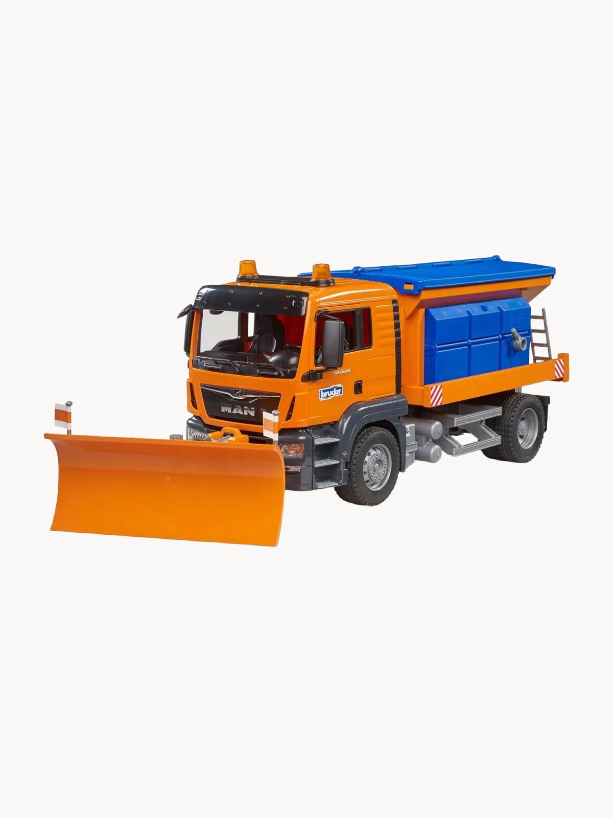 Снегоуборщик Bruder MAN TGS 1:16 03785 62 см оранжевый/синий