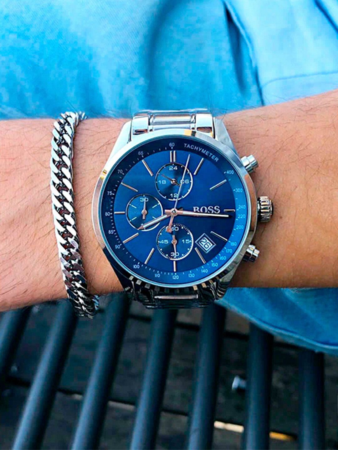 Наручные часы BOSS, синий — фото 1