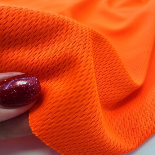 Ткань сетка ложная, оранжевый, 100*180см