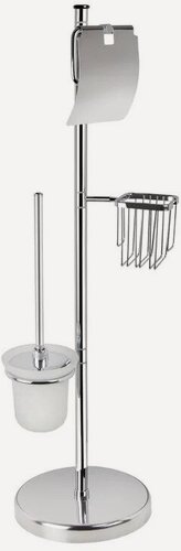 Изображение товара Напольный держатель для туалетной комнаты VIKO V-466 высота 79 см, в коробке, нержавейка, хром