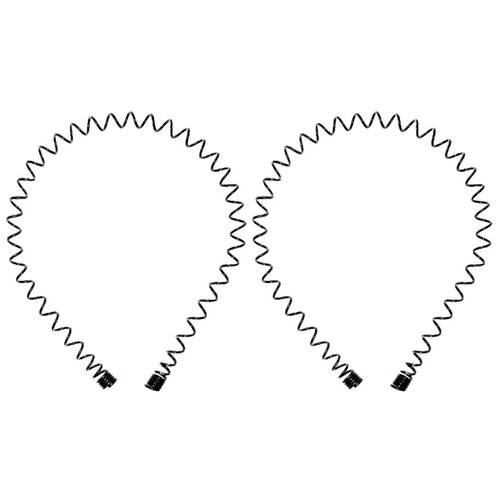 Ободок металлический пружинка черный 2шт в комплекте