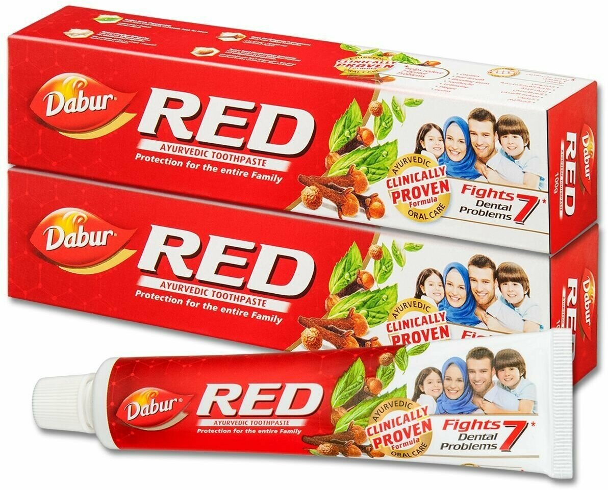 Зубная паста DABUR Красная, 100 г, 2 шт.