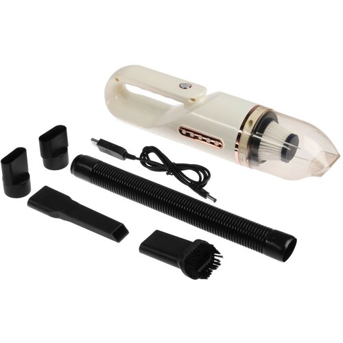 Пылесос автомобильный беспроводной 4 насадки 120 Вт 12 В белый 329900₽