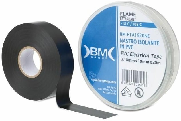 фото Изолента ПВХ морозостойкая 19мм (рул.20м) черн. BM BM-ETA1920NE