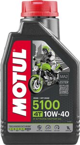 Полусинтетическое моторное масло Motul 5100 4T 10W40, 1 л