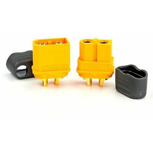 Разъемы силовые Amass XT60H-M и XT60H-F Plus (пара, папа+мама) 30A/60А 500В