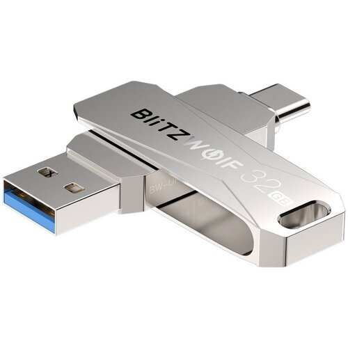 Флэш-накопитель BlitzWolf BW-UPC2 2 in 1 Type-C USB30 Flash Drive 128GB Silver 4991₽