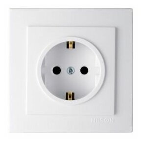 фото Розетка Nilson бел 1я СП с/з 24111017