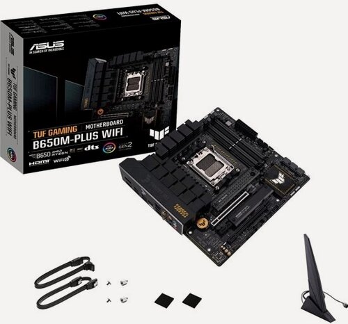 Изображение товара Материнская плата Asus TUF Gaming B650M-PLUS WIFI (AM5, mATX)