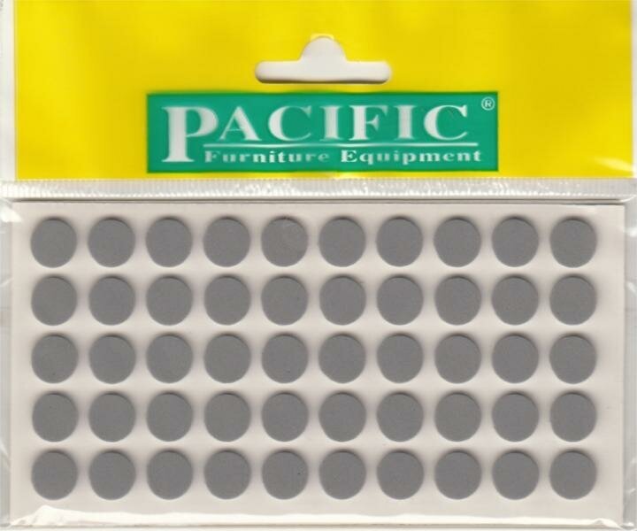 фото Амортизатор мебельный самоклеящийся d 10 мм, 50 шт EVA / Демпфер для дверей, ящиков/ Антиударные наклейки / Накладки для мебели, Серые