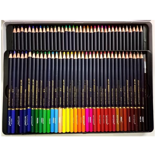 Набор акварельных карандашей в профессиональной упаковке NYONI 72 шт набор акварельных карандашей pictoria 72 шт в кейсе