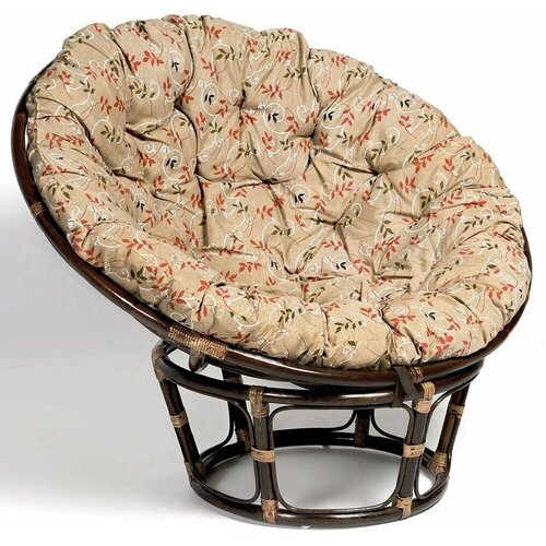 Кресло Marite Папасан из натурального ротанга 110 см Шоколад/Вереск