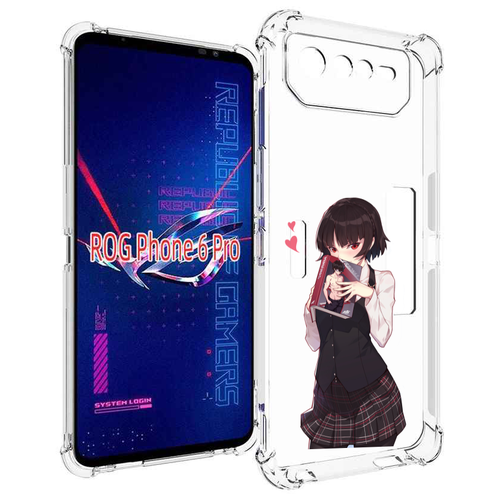 Чехол MyPads Persona 5 - Makoto Niijima для Asus ROG Phone 6 Pro задняя-панель-накладка-бампер чехол mypads persona 5 для asus rog phone 6 задняя панель накладка бампер