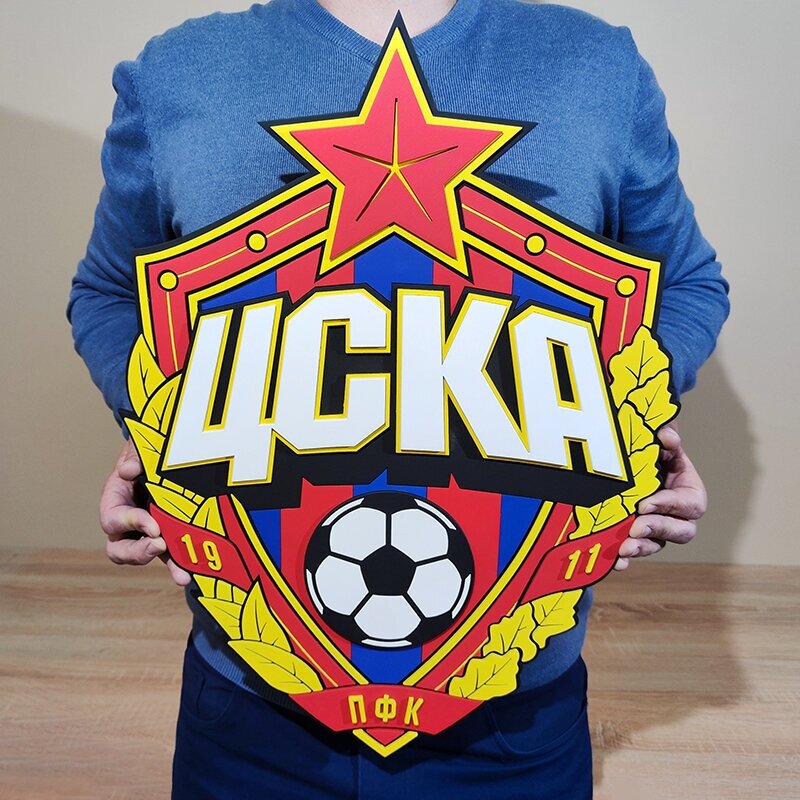 фото Эмблема футбольного клуба ЦСКА настенная