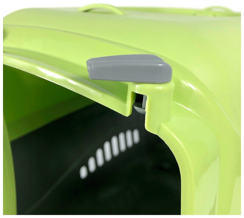Zooexpress клиппер-переноска для животных "Турне", с пластиковой дверцей, зеленая, 48х32х32 см (M) - фотография № 16