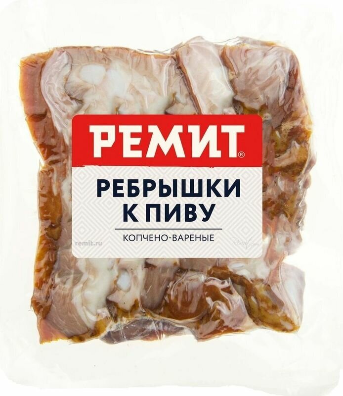 Рёбрышки копчёно-варёные Ремит к пиву